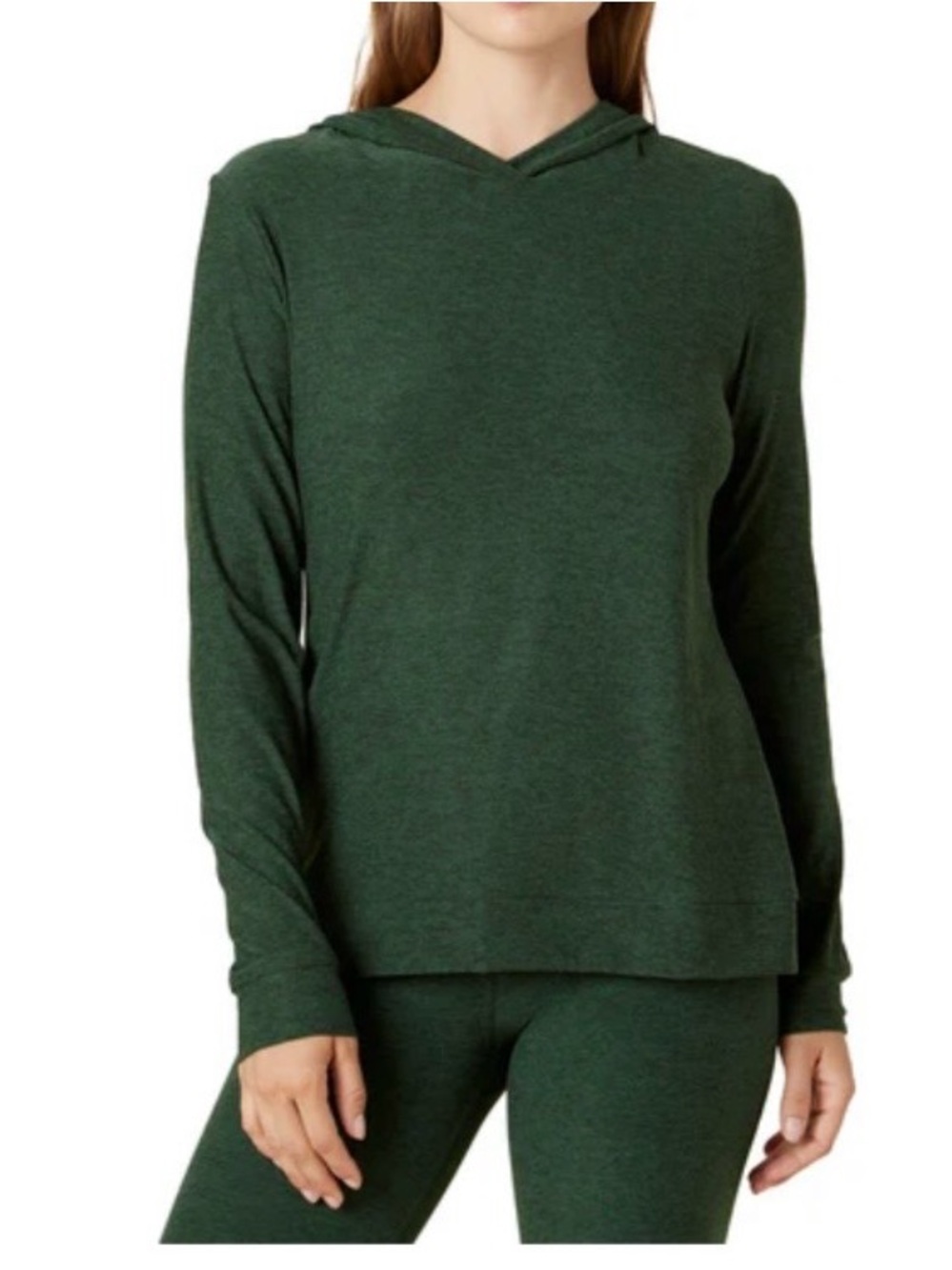 Beyond Yoga Featherweight Day and Night Hoodie green